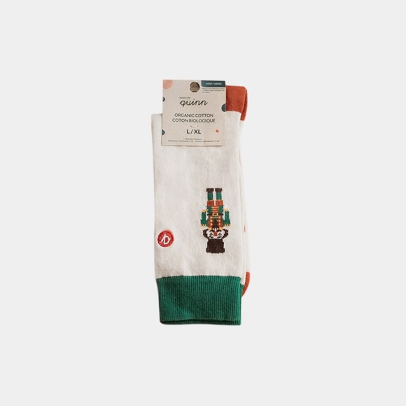 NEW Q For Quinn // Organic Cotton Nutcracker Limited Edition Holiday SockS - Picture 2 of 4